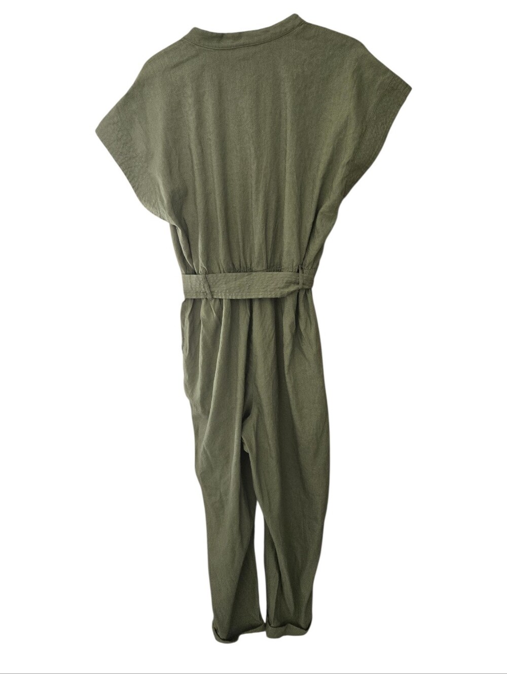 I.N.C. International Concepts Linen Blend Women's 16 Olive Safari Jumpsuit NWT - Picture 16 of 16